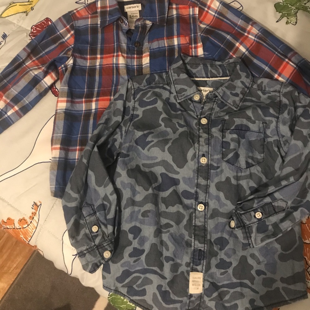 Toddler boys button  down shirts